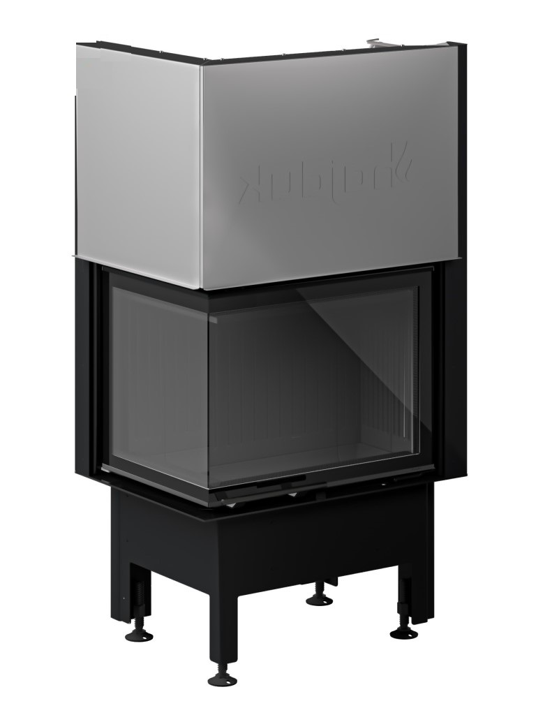 Zestaw kominek powietrzny stalowy KRATKI LUCY Prawy BLACK 14 kW Ø 200 z akcesoriami SM 2lXTH BL n - Zestaw kominek powietrzny stalowy KRATKI LUCY Prawy BLACK 14 kW Ø 200 z akcesoriami